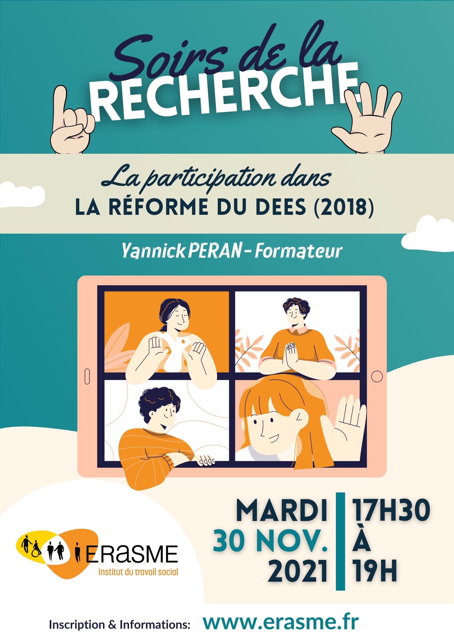 Affiche Soir de la recherche du 30 novembre 2021